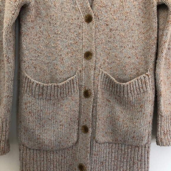 Point Sur Cardigan Womens Size XXS Beige Orange Oversized Knit Donegal Academia - Picture 6 of 11